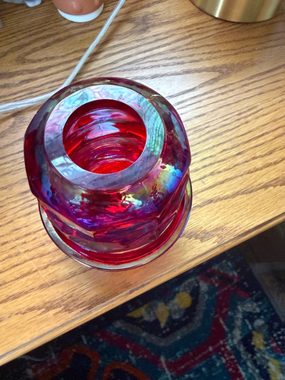 Black Cat Vintage x Mosser collaboration. Red carnival Georgia fairy lamp - Picture 5 of 13